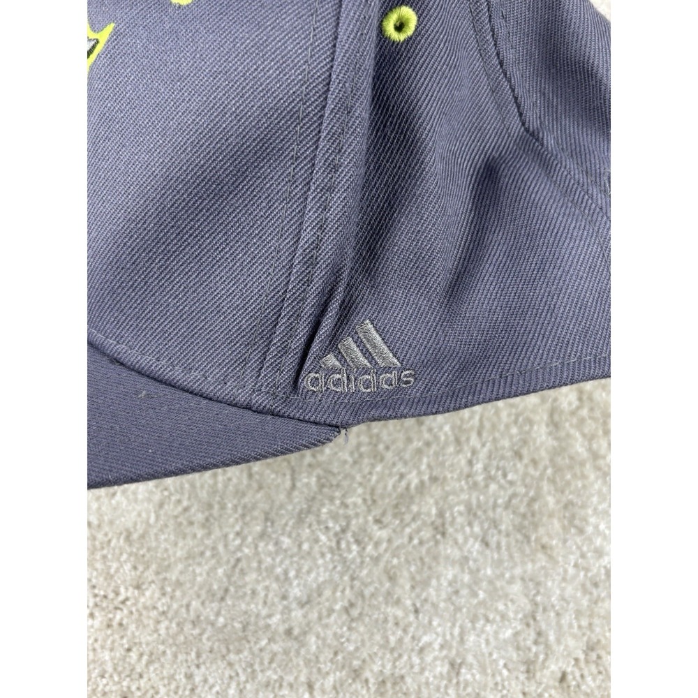 Adidas Old English Embroidered Letter A Neon Gray SnapBack Hat - Picture 3 of 8